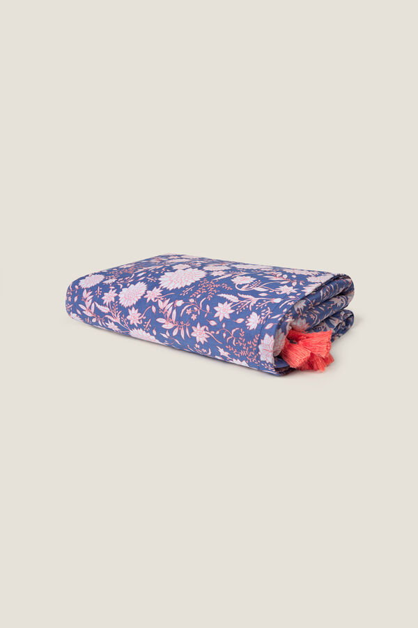 Textura Toalha de praia de algod&atilde;o riscas azul