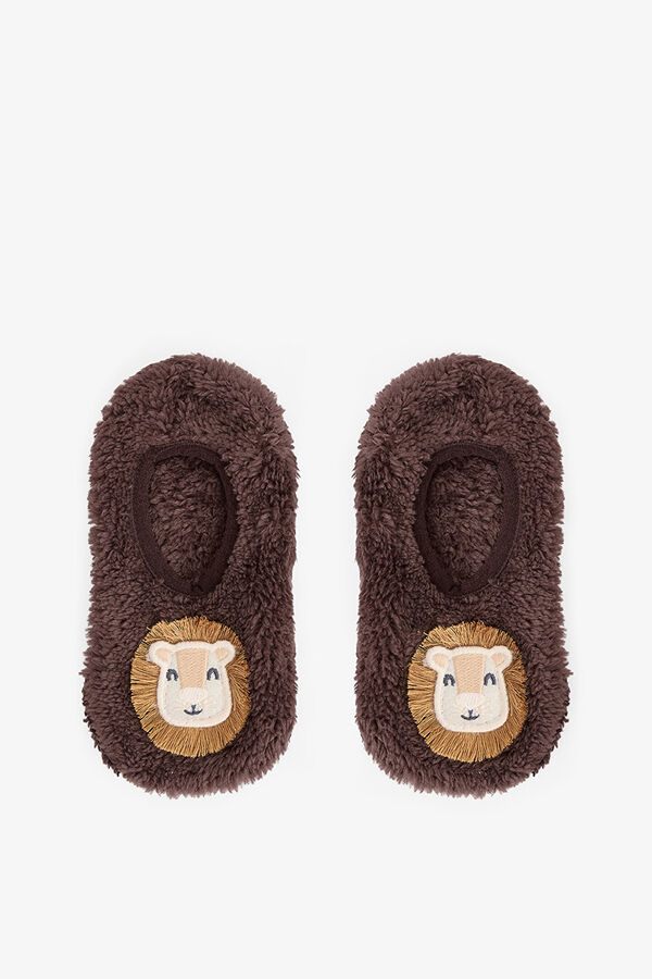 Penti Lion Non-Slip Sole Home Slippers For Boys nude