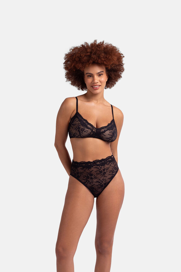 Dorina Black lace bralette Crna