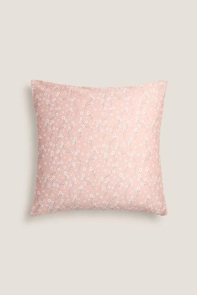 Womensecret Floral sateen cotton cushion cover rose