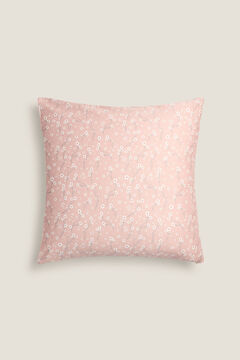 Womensecret Capa de travesseiro algodão acetinado flores rosa