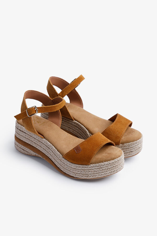 Popa Low wedge suede Meri nude