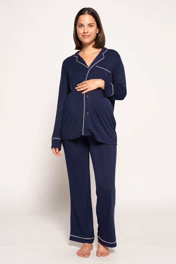 Womensecret Pack de pijama tipo suit pré-mamã azul
