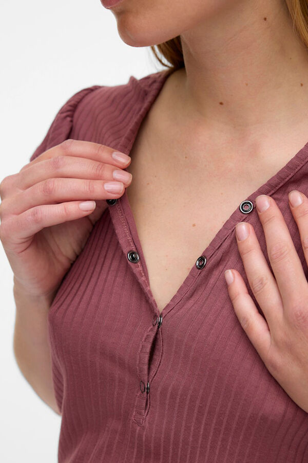 Mamalicious Pijama manga corta Maternity y lactancia fucsia