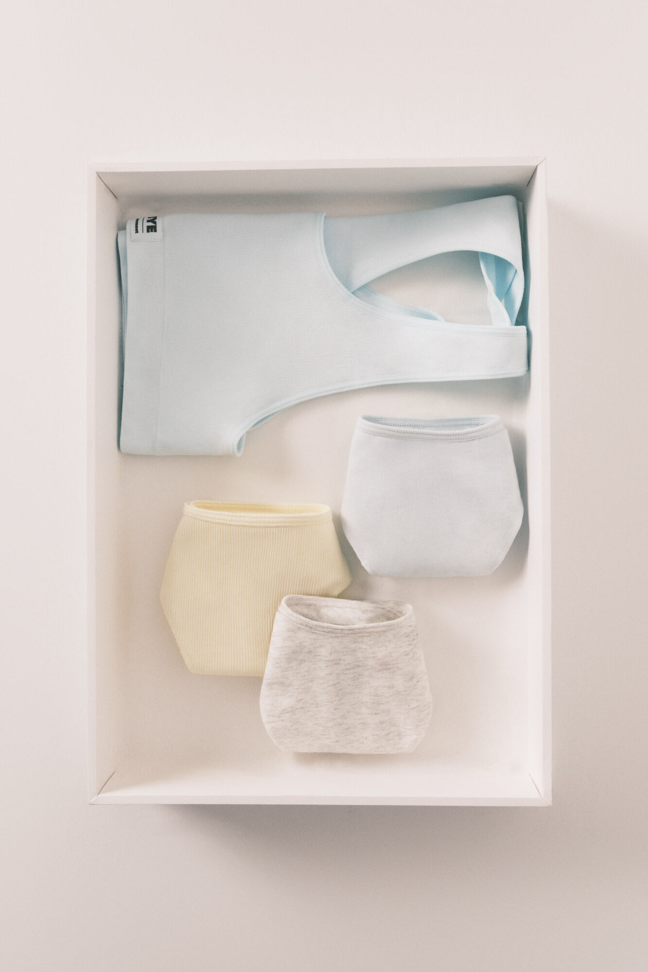 HI&BYE Grey, yellow, blue cotton 3-pack thongs