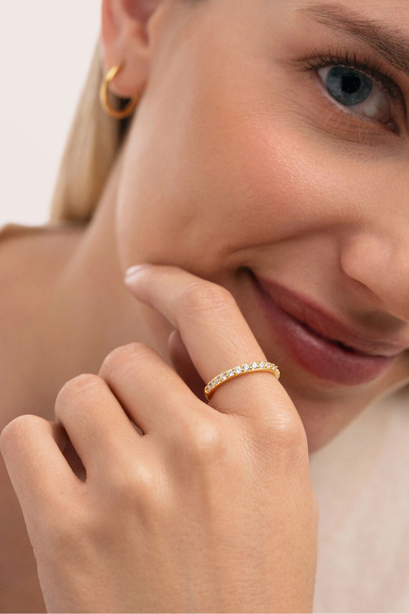 Singularu 18kt vergoldeter Silberring SHINE