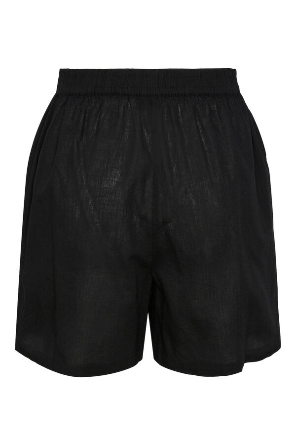 Womensecret Shorts with elasticated waistband. Contains cotton. noir