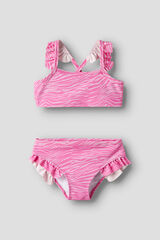 Name it Bikini dos crois&eacute; imprim&eacute; z&egrave;bre rose