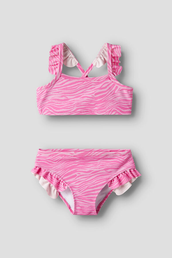 Name it Bikini dos crois&eacute; imprim&eacute; z&egrave;bre rose