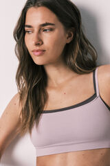 Women'secret Lilac seamless ribbed top pink