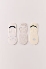 Women'secret Pakovanje od 3 komada nevidljivih čarapa sa raznim printom sunca Žuta