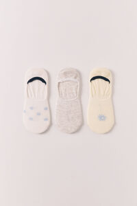 Women'secret Pack 3 calcetines invisibles estampados soles variados