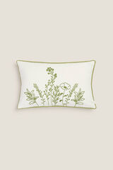 Womensecret Floral embroidery cushion cover bézs