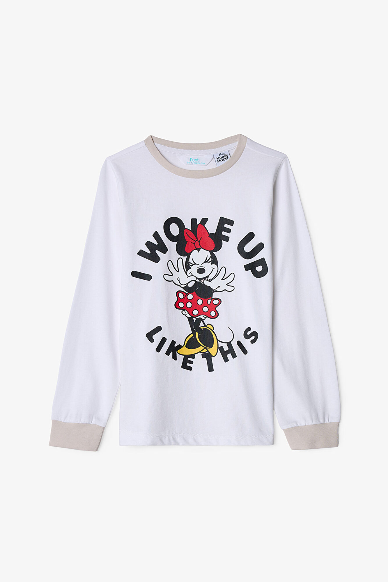 Penti Conjunto de pijama de manga larga de 2 piezas con estampado de Minnie Mouse para ni&ntilde;as