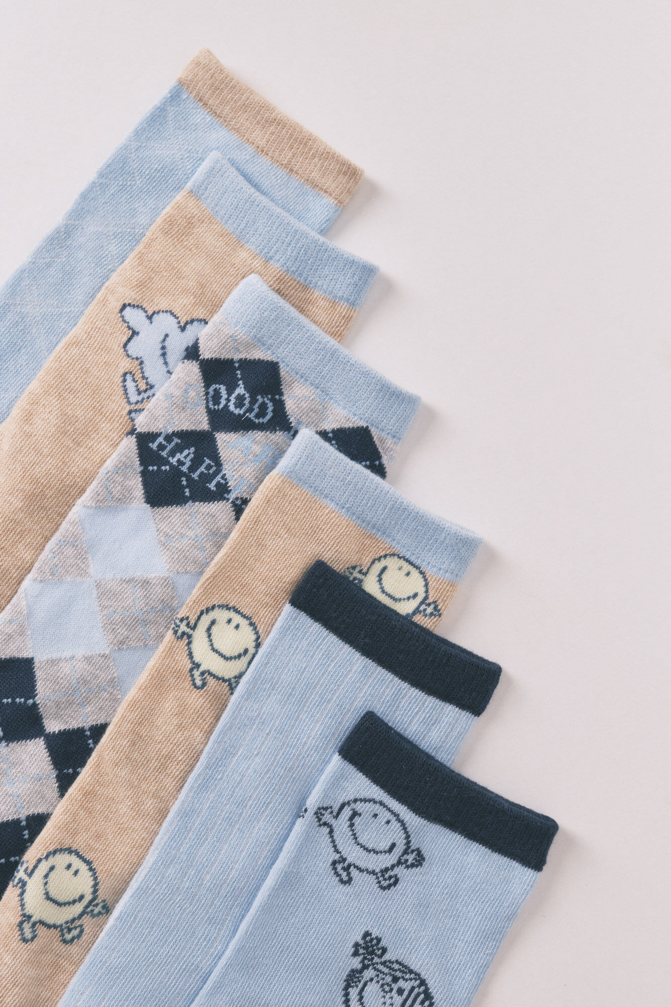 Women'secret Pack of 6 Mr. Men long cotton socks