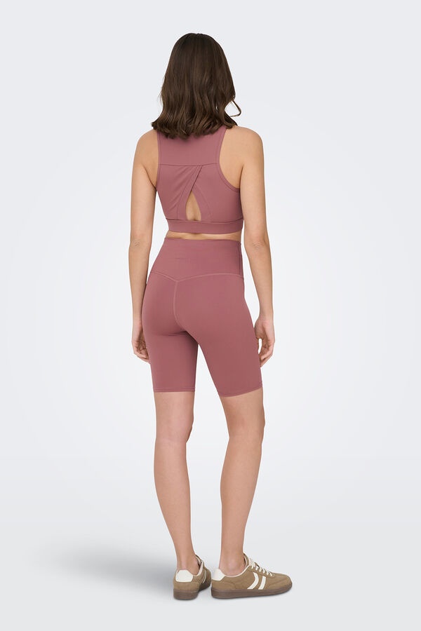 Only Play Leggin Ciclista tiro alto con bolsillo fucsia