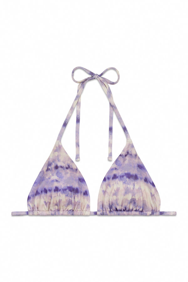 Women'secret Lila trouglasti tie dye gornji deo bikinija Print