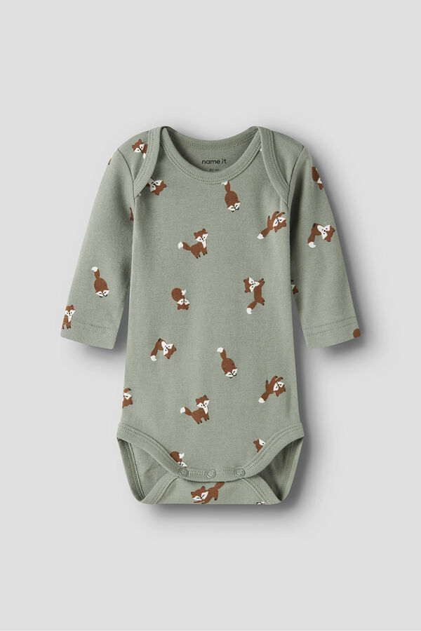 Name it Pack de 3 bodies com estampado de raposa cinzento