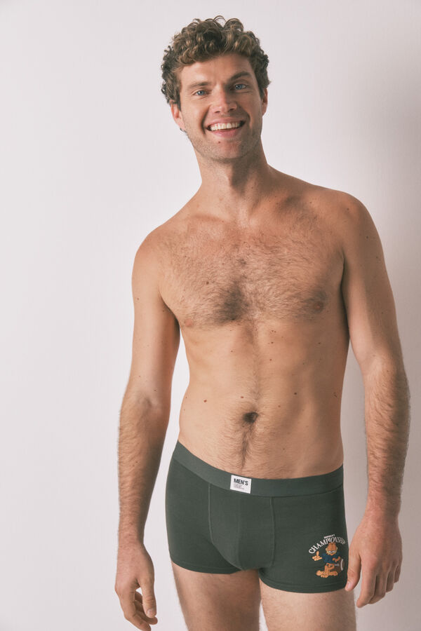 Women'secret Paket od 2 pamučne muške gaće Garfild Kaki