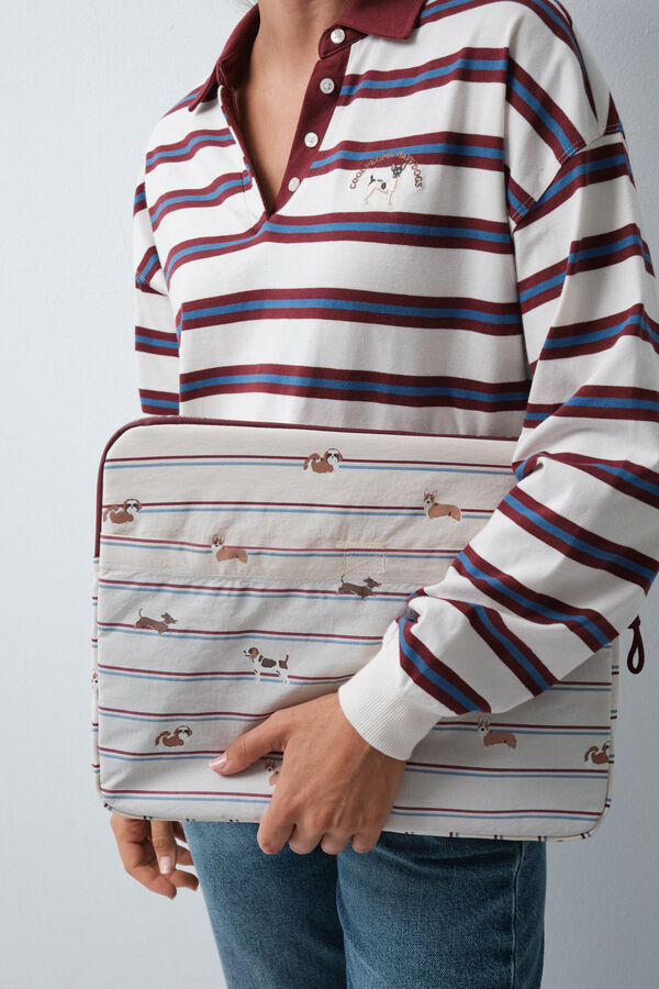 Women'secret Puffer laptop case dogs white