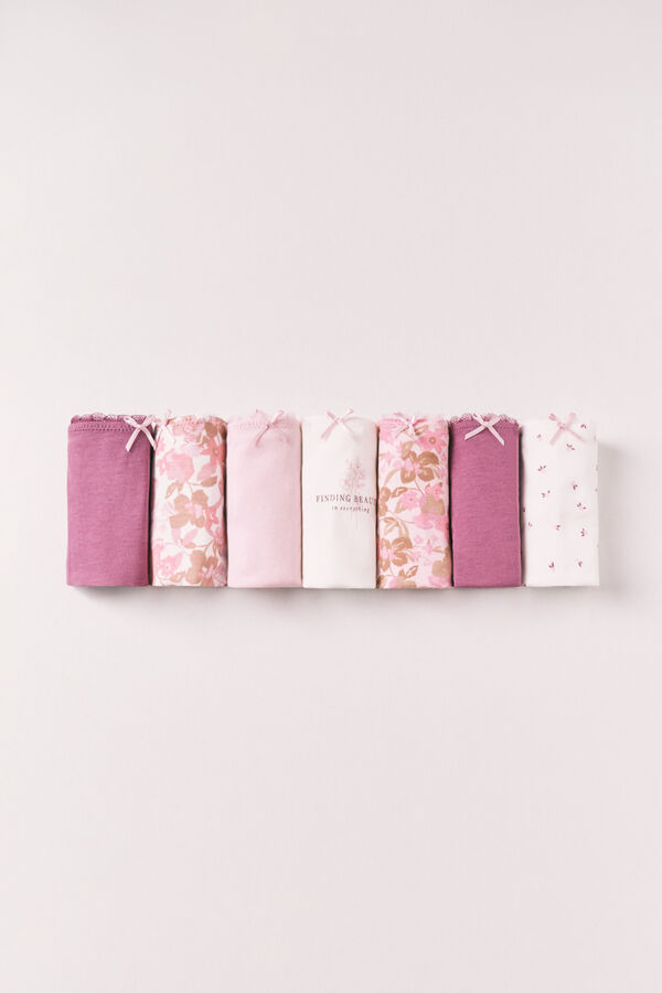 Women'secret Pack 7 bragas anchas brasile&ntilde;as algod&oacute;n estampado multicolor estampado