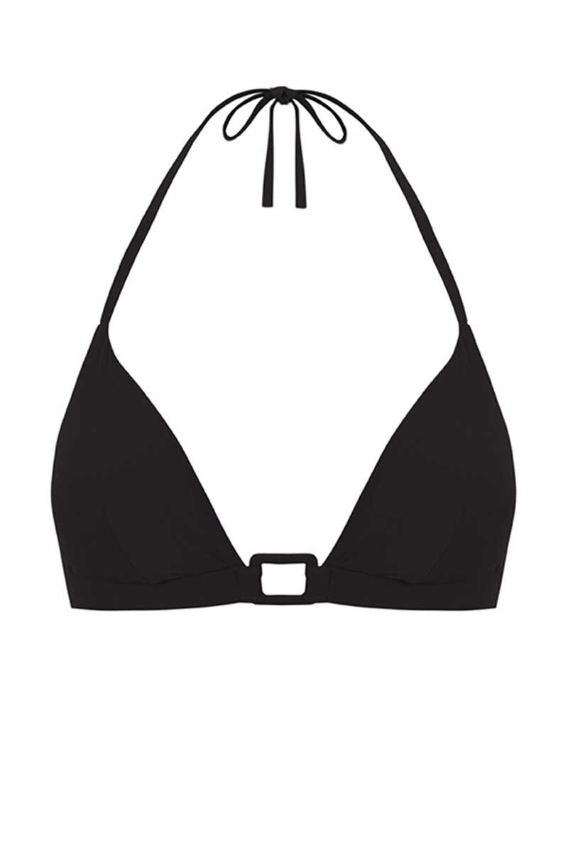 Womensecret Black ring triangle bikini top black