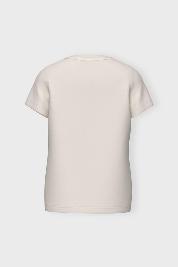 Womensecret Camiseta niña detalles 3D blanco