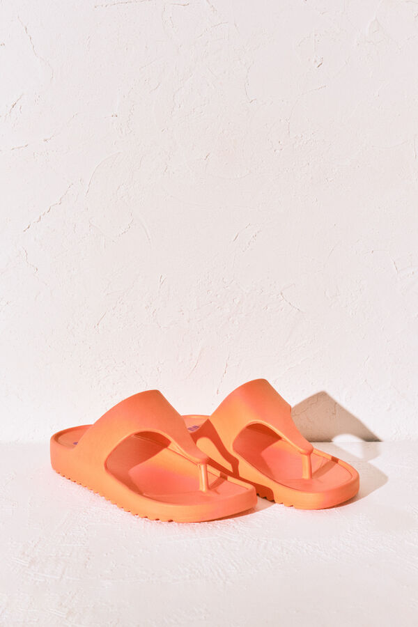 Women'secret Orange EVA rubber sandals red