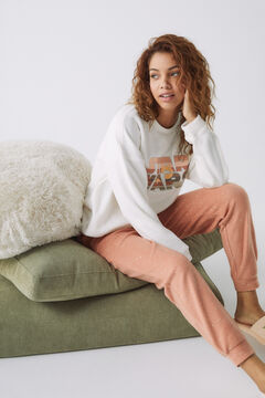 Womensecret Ivory and orange Star Wars fleece pyjamas beige
