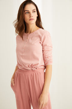 Womensecret Pink super soft wide leg trousers pink