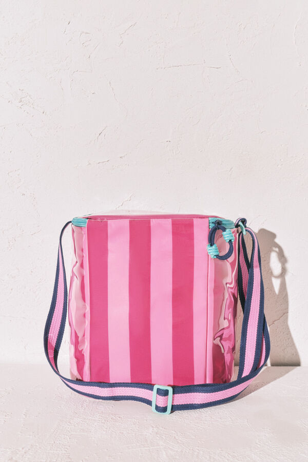 Women'secret Pink striped cooler bag pink