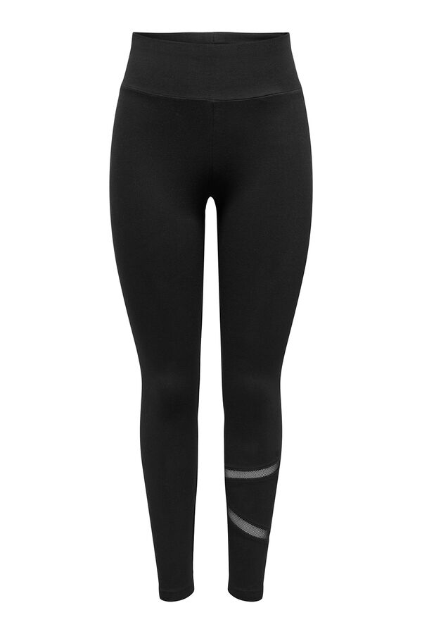 Only Play Legging tiro alto algod&oacute;n negro