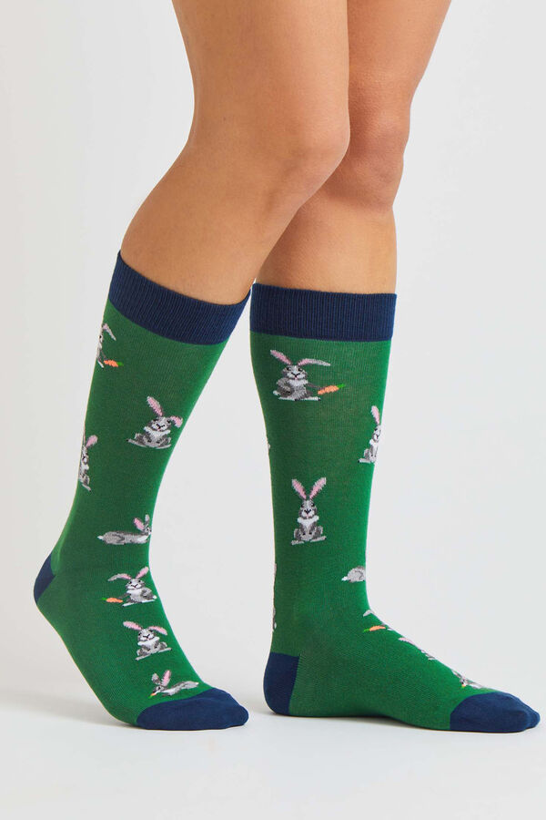Besocks Besocks men's high socks in organic cotton Gr&uuml;n