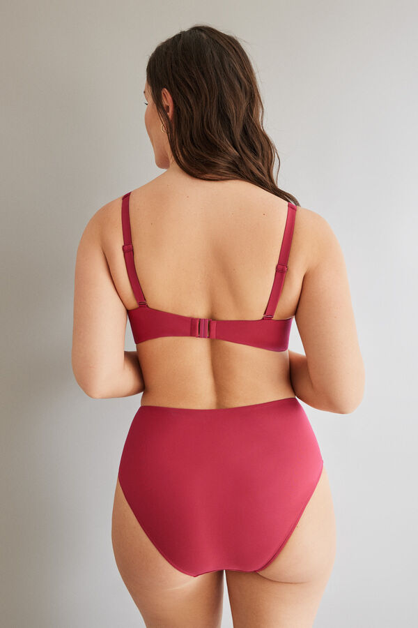 Womensecret Donji deo bikinija visokog pojasa za oblikovanje ružičaste  boje Roze