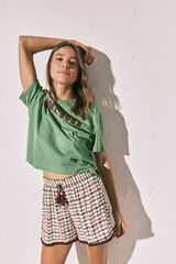 Women'secret Plaid short trousers printed