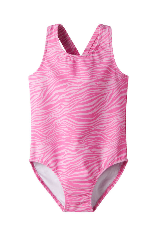 Name it Zebra-Kreuzr&uuml;cken-Badeanzug Rosa