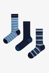 Penti Striped 3-pack high socks printed