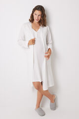 Womensecret Robe de maternity midi marfim bege