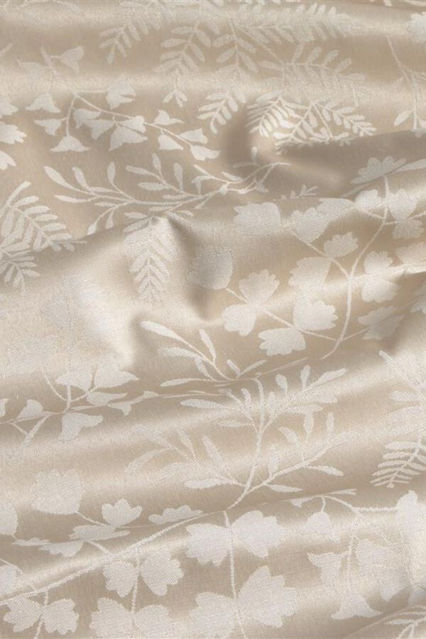 Textura Jacquard resin-coated stain-resistant tablecloth brown