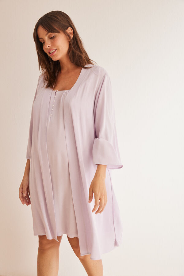 Womensecret Lilac maternity robe pink