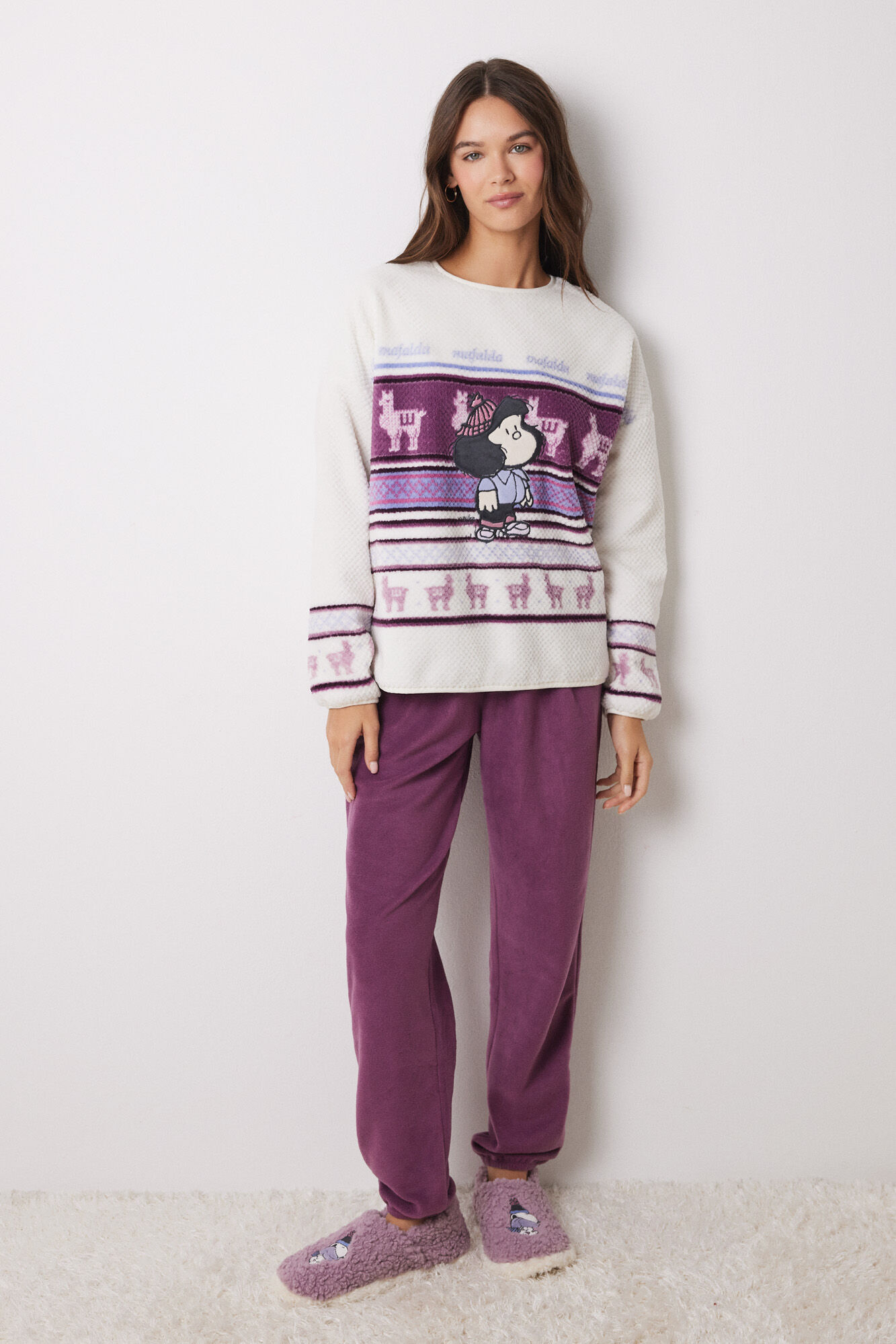 women'secret Pijama largo polar Snoopy Tienda Ropa