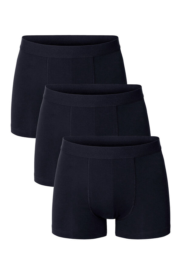 Bread & Boxers Pack de 3 b&oacute;xers algod&oacute;n org&aacute;nico azules marinos azul
