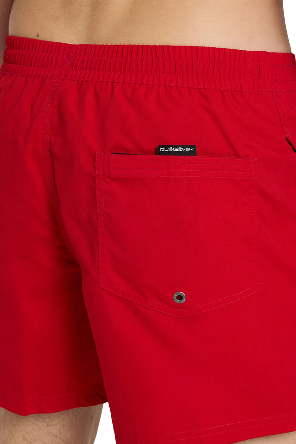 Quiksilver Plain drawstring swim shorts red