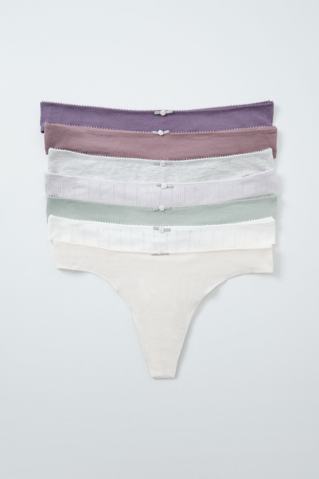 Women'secret Pack 7 tangas algod&oacute;n pointelle mix colores
