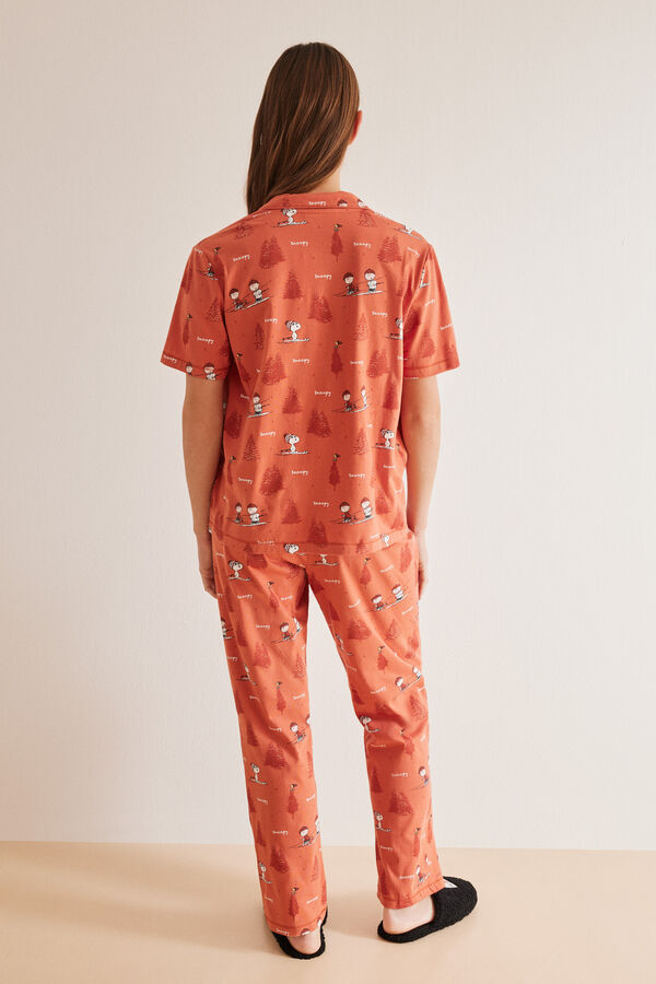 Womensecret Pyjama chemise 100 % coton Snoopy rouge