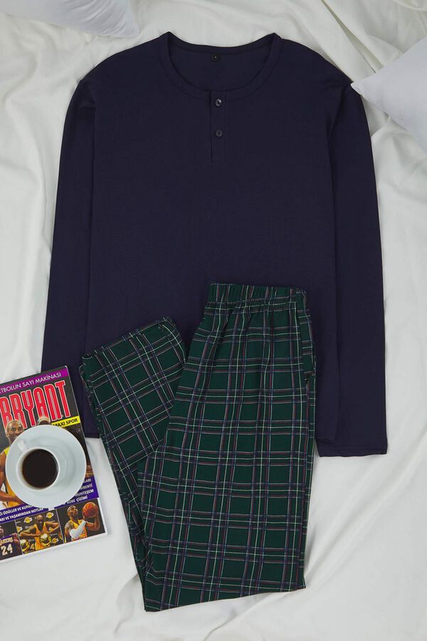 Trendyol Comfortable Knitted Pyjama Set blue