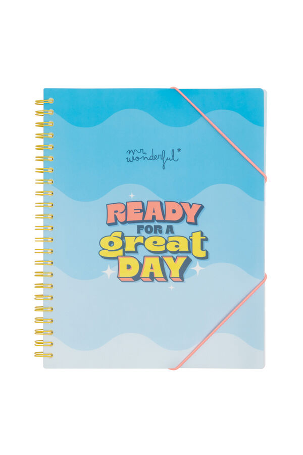 Mr. Wonderful Carpeta con fundas transparentes &ndash; Ready for a great day estampado