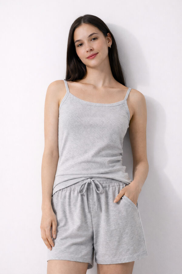 Lmtd Top de tirantes gris