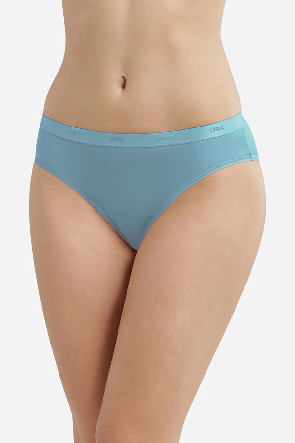 DIM Pack of 3 stretch cotton briefs blue