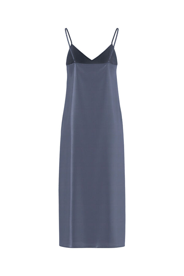 Pieces Robe longue &agrave; bretelles bleu